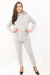 Diamante verfraaide trekstringhooded loungewear