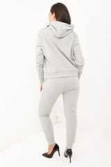 Diamante verfraaide trekstringhooded loungewear