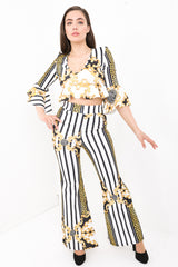 Streifenmuster-Druckkoord