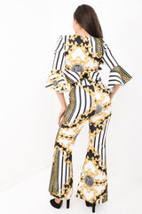 Streifenmuster-Druckkoord