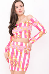 Ship Wheel Chain Print Co-ord Set