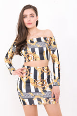 Ship Wheel Chain Print Co-ord Set