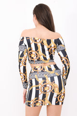 Ship Wheel Chain Print Co-ord Set