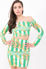 Ship Wheel Chain Print Co-ord Set