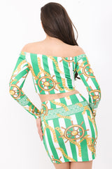 Ship Wheel Chain Print Co-ord Set