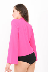 Wide Sleeve Wrap Front Bodysuit