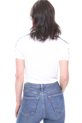 Rainbow Stripe Detail Crop Top