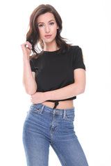 Rainbow Stripe Detail Crop Top