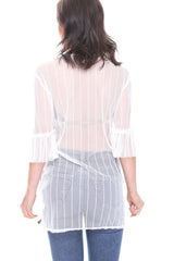 Crown Girl Applique Sheer Mesh Dress Top