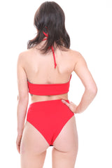 Halterneck Ring Front Bodysuit