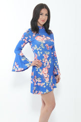 Floral Print Fit And Flare Dress