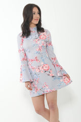 Floral Print Fit And Flare Dress