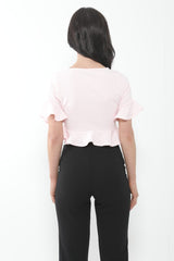 Franje zoom en mouw crop top