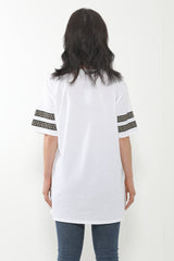 Oversized Fearless Slogan Print T Shirt