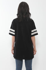 Oversized Fearless Slogan Print T Shirt