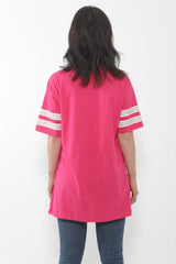 Oversized Fearless Slogan Print T Shirt