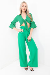 Wijd been papieren zak taille broek