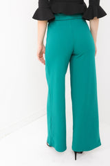 Wijd been papieren zak taille broek