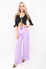 High Waisted Flare Trousers