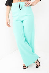 High Waisted Flare Trousers