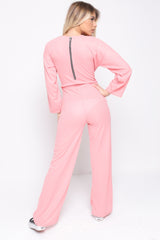 Ribbed Thin Knit Jumpsuit