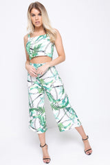 Botanic Chain Print Crop Top And Culotte Co-ord