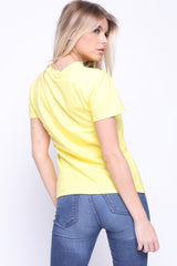 Applique Girl Face T-Shirt With Tassels