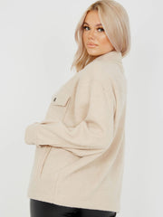 Einfache klassische dicke Hemdjacke Shacket