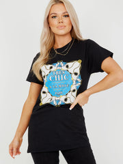 Tres Chic Graphic Printed T-Shirt