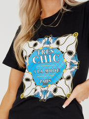 Tres Chic Graphic Printed T-Shirt