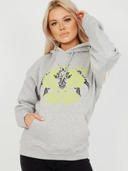 Poison Love Graphic Fleeced Hoodie