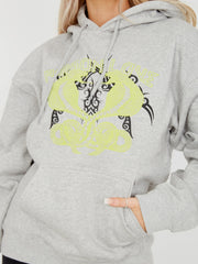 Poison Love Graphic Fleeced Hoodie
