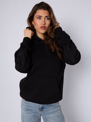 Oversized Plain Fleeced Hoodie