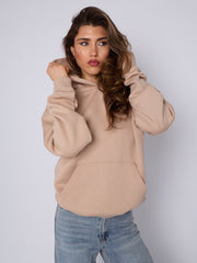 Oversized Plain Fleeced Hoodie