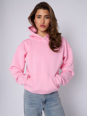 Oversized Plain Fleeced Hoodie