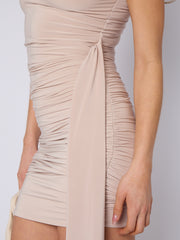 Ruches slinky bodycon -jurk met drapedetail