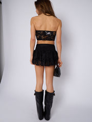 Slinky Ruched Bandeau Crop Top & Skort Coord (copia)