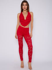 Ribbelde tie-up Bralet & Trouser Coörd-set (copy)