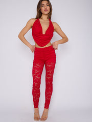 Ribbelde tie-up Bralet & Trouser Coörd-set (copy)