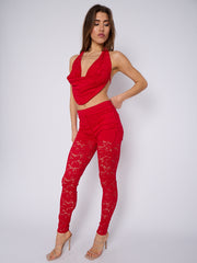 Ribbelde tie-up Bralet & Trouser Coörd-set (copy)