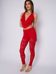 Ribbelde tie-up Bralet & Trouser Coörd-set (copy)