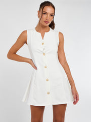 Longline Button Through Long Waistcoat