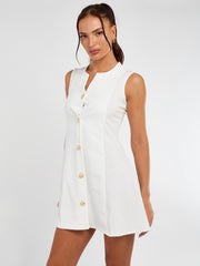 Longline Button Through Long Waistcoat