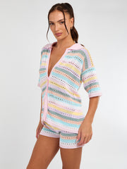 Satin Crop Top & Puffball Minirock Co-ordte