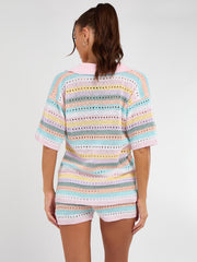 Satin Crop Top & Puffball Minirock Co-ordte