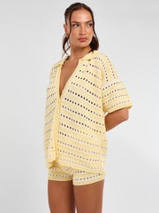 Satin Crop Top & Puffball Minirock Co-ordte