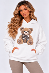 Oversized Teddy Bear Print Hoodie
