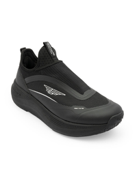 RedTape Mens Chunky Breathable Mesh Slip-On Trainers - Black