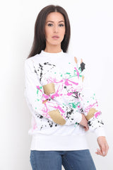 Paint Splatter Distressed Jumper
