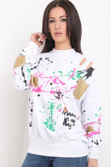 Paint Splatter Distressed Jumper